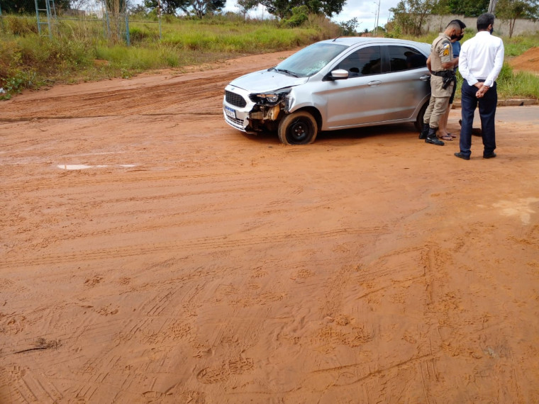 Carro envolvido no acidente com vítima fatal