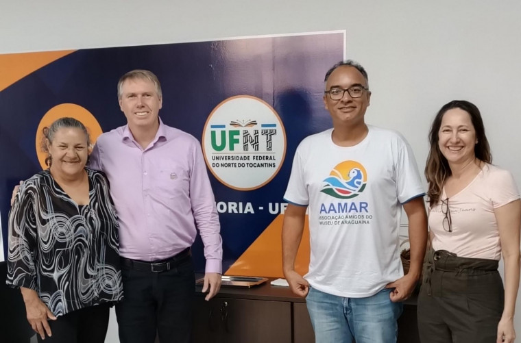 Reitor da UFNT com representantes da Associação do Museu de Araguaína.