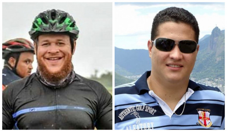 Thiago Krygsman [à esq.] e Thiago Batista [à dir.] são os ciclistas que morreram no acidente