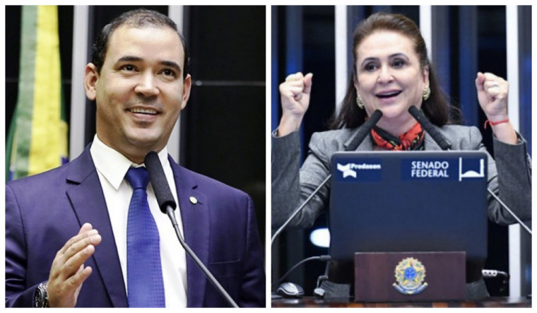 Deputado federal Vicentinho Júnior e senadora Kátia Abreu