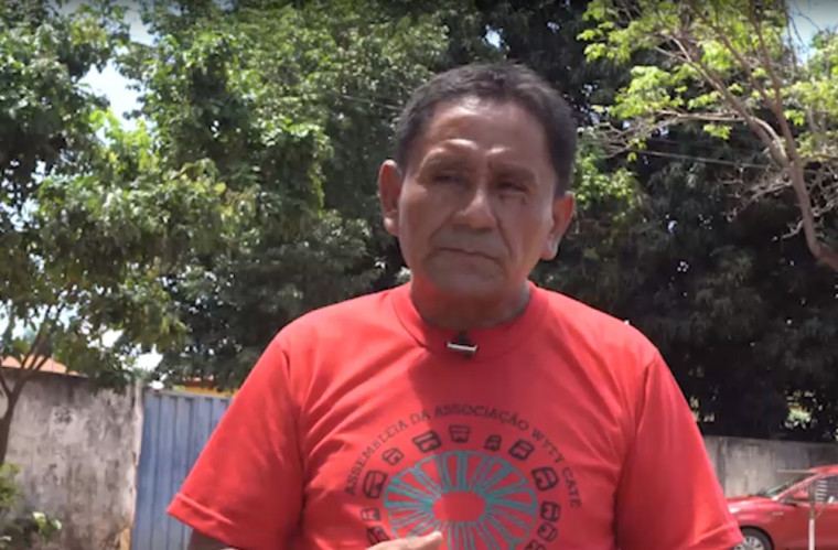 Orlando Apinajé denuncia abandono de indígenas da sua reserva.