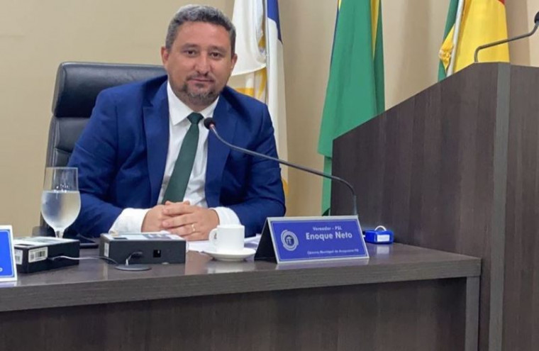 Enoque Neto é vereador de Araguaína e presidente da UVET