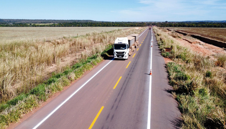 A obra de 33,40 km de pavimentação melhora a logística e a mobilidade na região