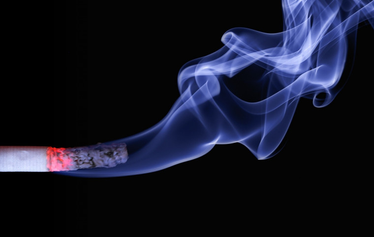 O fumante coloca constantemente as mãos nos lábios, o que aumenta o risco de contaminação