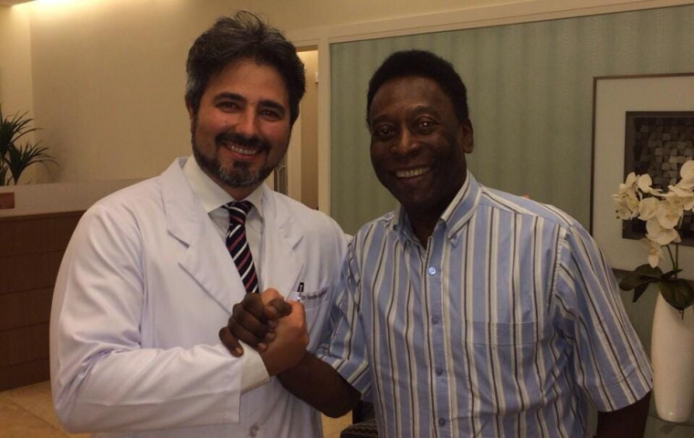 Dr. Junior Sampaio com o Rei Pelé