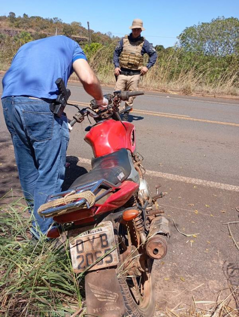 Motocicleta da vítima