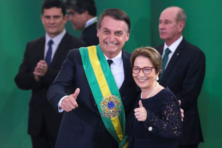 Ministra Tereza Cristina e Bolsonaro