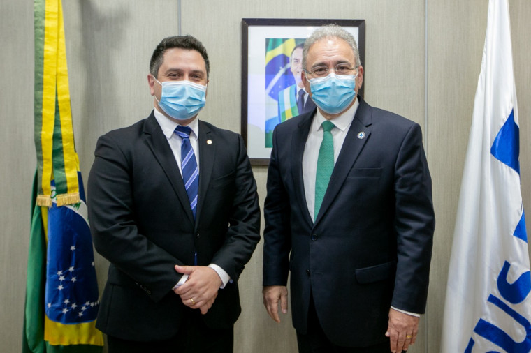 Tiago Dimas e ministro da Saúde, Marcelo Queiroga