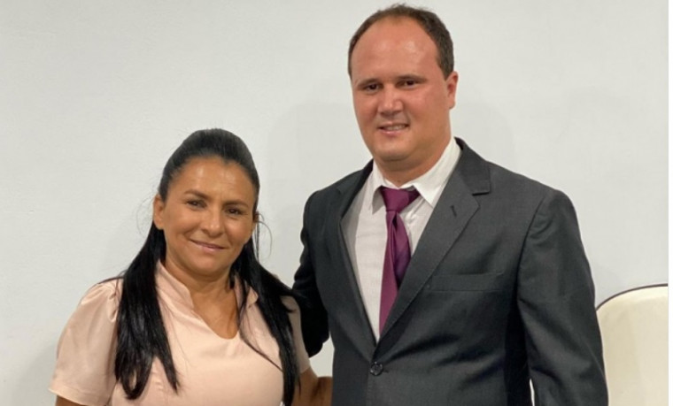 Vice-prefeita Eleny Araújo e prefeito Paulinho Gomes, de Tocantinópolis