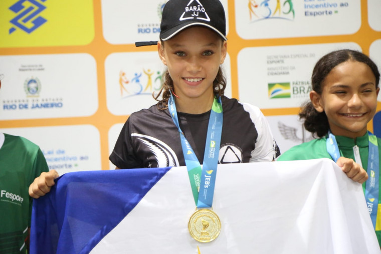 Maria Clara foi a primeira a levar uma medalha de ouro para o Tocantins.