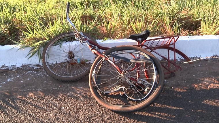 Bicicleta da vítima do acidente