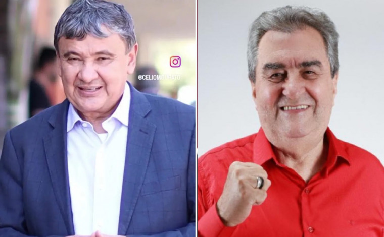Ministro Wellington Dias e pré-candidato Célio Moura (PT)