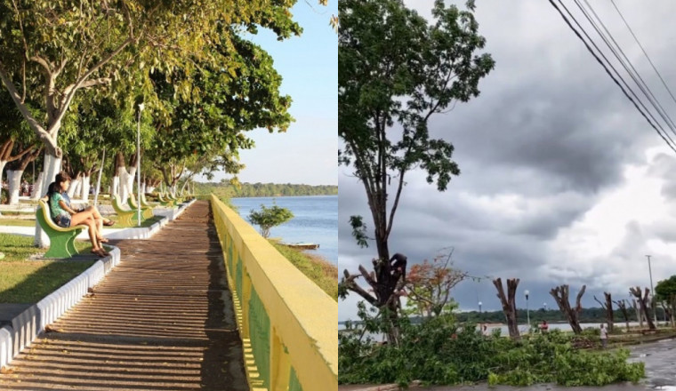 Veja o antes e o depois da Beira Rio de Araguatins.