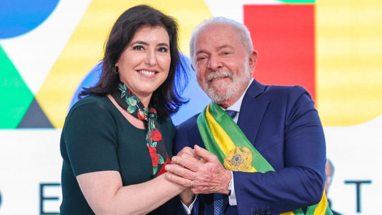Ministra Simone Tebet e presidente Lula