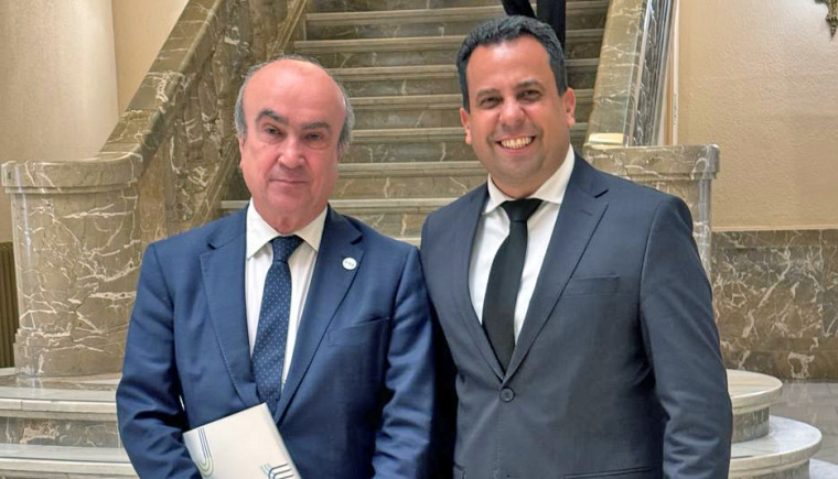 Fábio Vaz com o Secretário Geral da OEI Mariano Jabonero