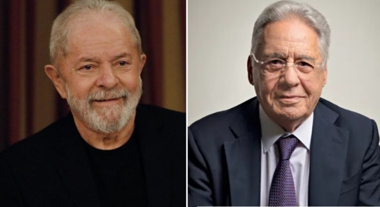 Ex-presidente Lula (esq.) e Fernando Henrique Cardoso