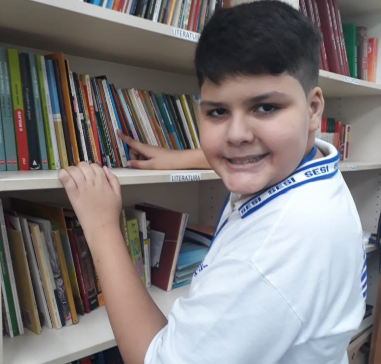 Enzo Souza, de 11 anos, aluno do SESI de Araguaína
