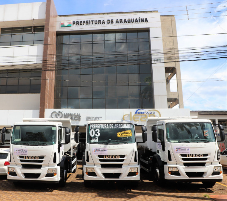 Novos caminhões vão auxiliar no trabalho da Secretaria da Infraestrutura