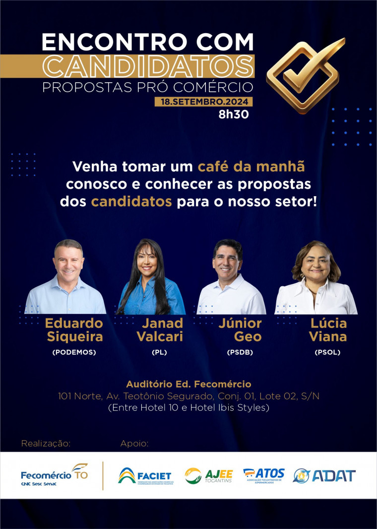 ncontro com os candidatos à prefeitura de Palmas