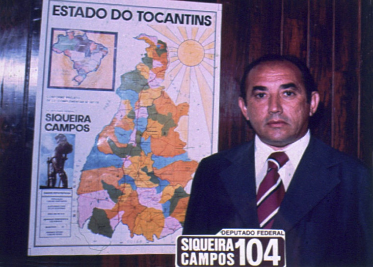 Como deputado federal, Siqueira Campos lutou pela criação do Estado do Tocantins
