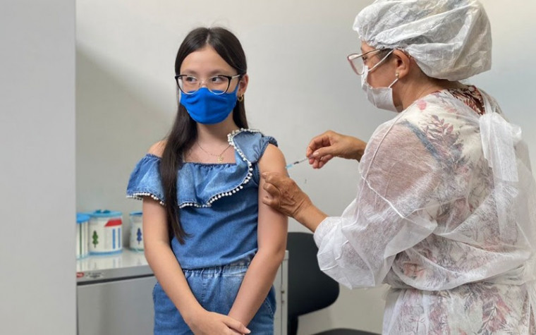 Vacinação foi ampliada para crianças de 10 e 11 anos sem comorbidades