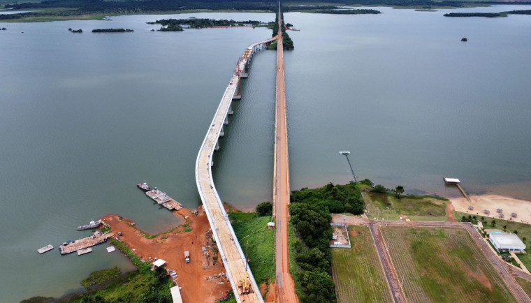 Obra na ponte entra agora na etapa de serviços de acabamento, como iluminação, sinalização e serviços de segurança para veículos e pedestres