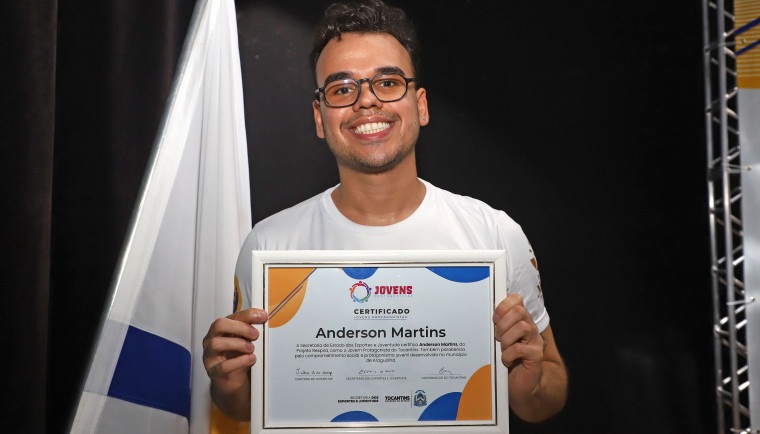 Jovem Anderson Martins, de Araguaína, foi o principal vencedor com o projeto Respira