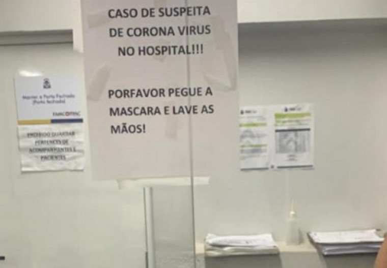 Aviso no hospital de Porto Nacional