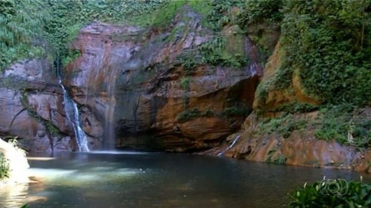 Cachoeira Santa Bárbara, uma das mais conhecidas e visitadas em Wanderlândia.