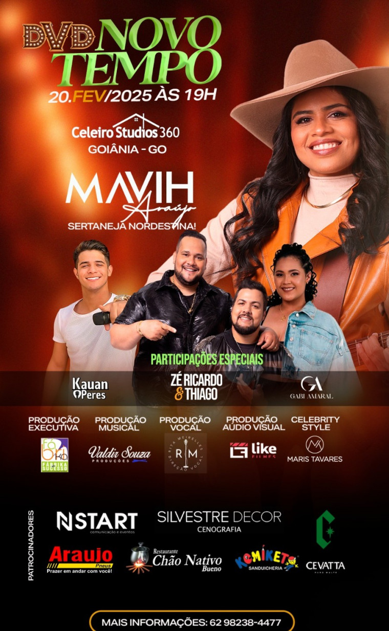 Gravação será em Goiânia, nesta quinta-feira, dia 20 de fevereiro