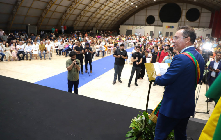 Discurso de Wagner durante cerimônia de posse.