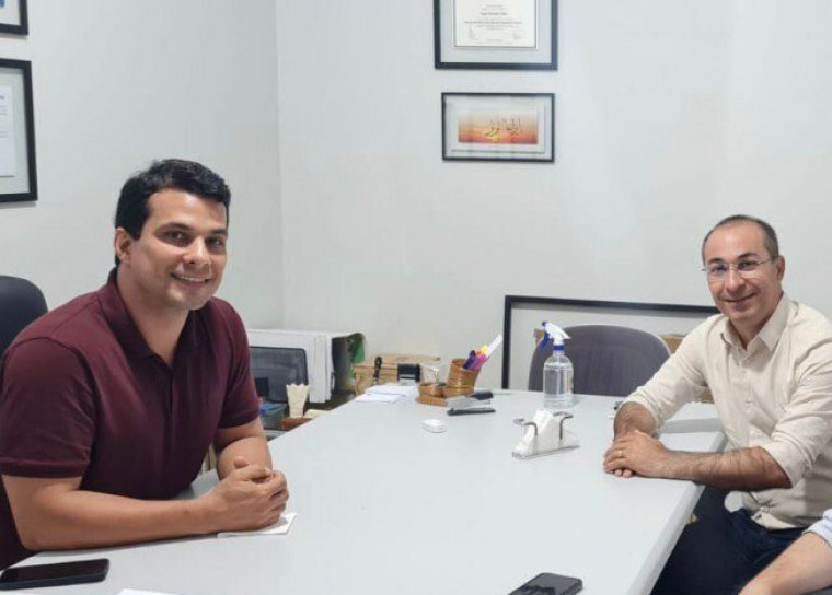Senador Irajá e prefeito Wagner Rodrigues durante encontro em 2022
