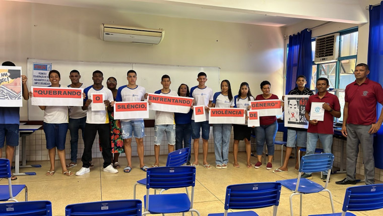 Ação de conscientização com os alunos