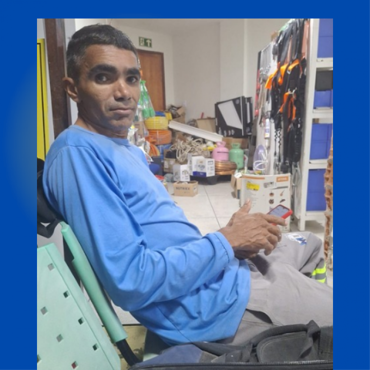 Antonio França Lima, foi esfaqueado na garganta