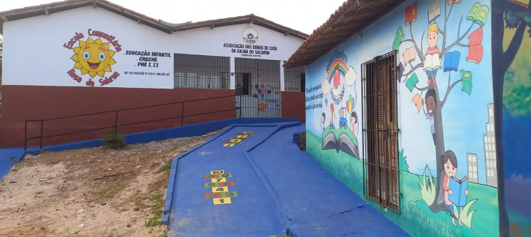 Escola comunitária Rosa de Sahron. Creche reformada no projeto de 2024.