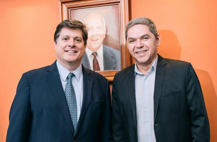 Presidente nacional do MDB, Baleia Rossi, e Ronison Parente