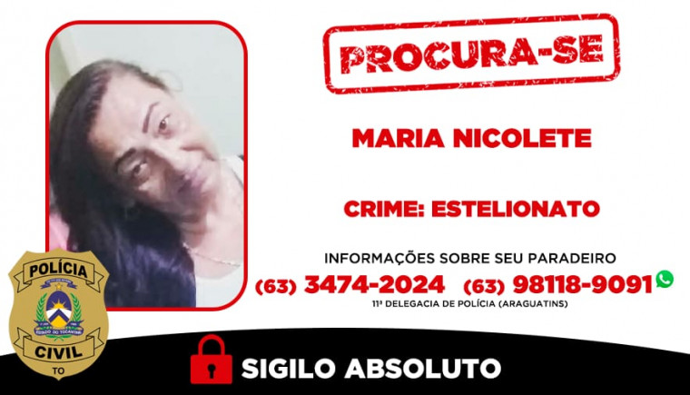 Mulher segue foragida