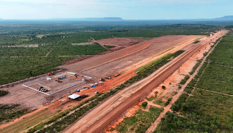Construção do aeroporto