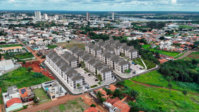 O projeto do condomínio de prédios contempla 416 apartamentos.