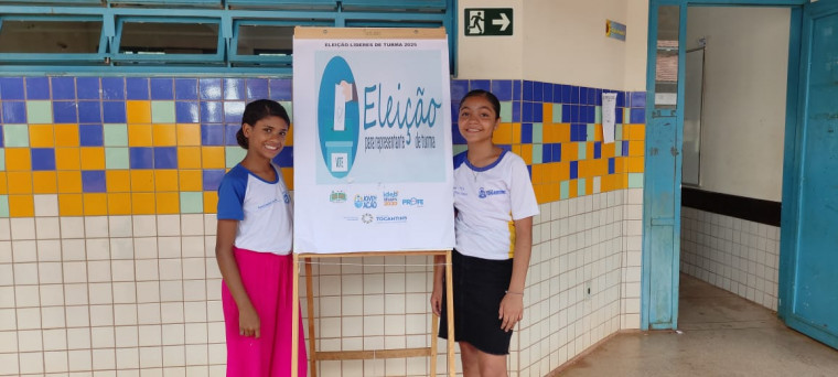 Escolha de líderes escolares em escola do Tocantins.