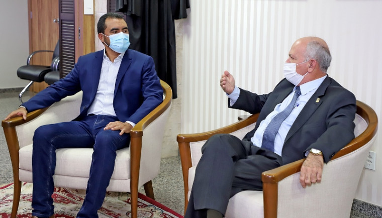 Governador Wanderlei Barbosa em visita de cortesia ao presidente do TRE-TO