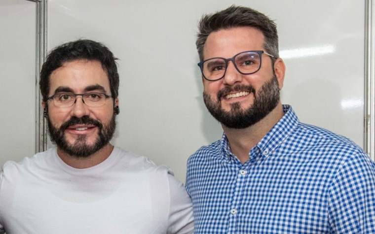 Pe. Fábio e deputado Eduardo Mantoan