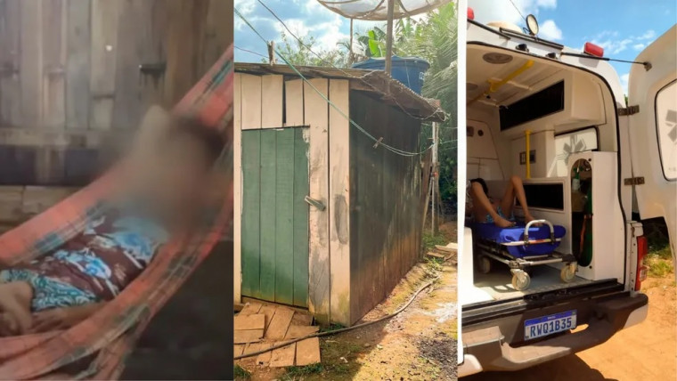 Mulher resgatada na cidade de Trairão, no Pará.