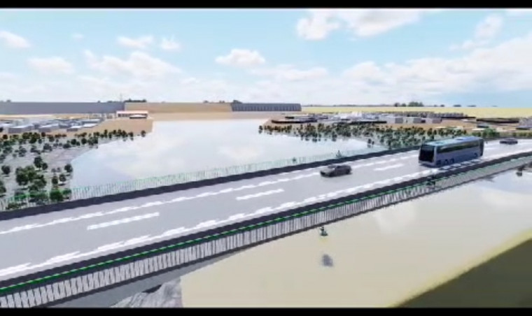 Projeto da nova Ponte JK, que vai ligar novamente Estreito (MA) e Aguiarnópolis (TO).
