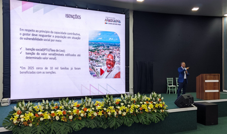 Wagner expôs gráficos de Araguaína que mostram um aumento gradual na arrecadação ano a ano